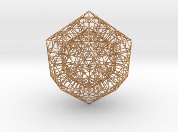 Sierpinski Icosahedral Prism in Natural Bronze