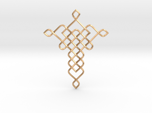 Crossy Pendant in Natural Bronze