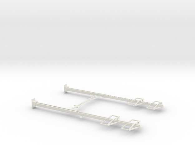 CATENARY PRR 2 TRACK 2-2 PHASE N SCALE  in White Natural Versatile Plastic