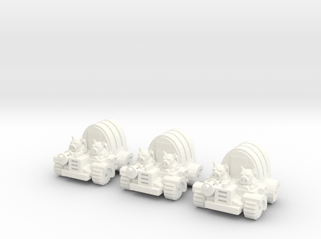 6mm - Pigmen Soft Top Transport x 3 in White Processed Versatile Plastic