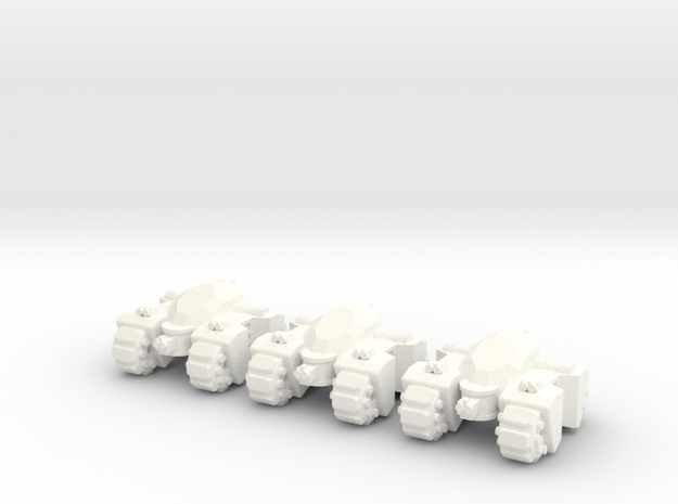 6mm - Quad Spine in White Processed Versatile Plastic