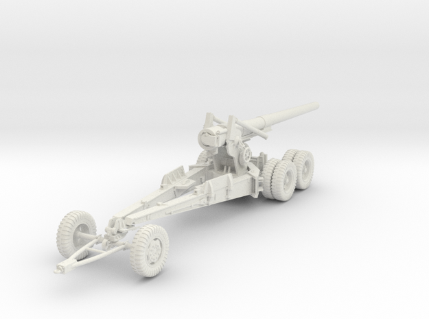1/48 US 155mm Long Tom Cannon Travel Mode in White Natural Versatile Plastic