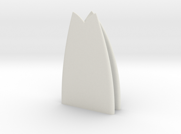 1:10 scale surfboard20 in White Natural Versatile Plastic