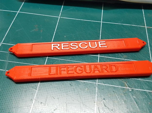 1:10 scale Rescue tube in Red Processed Versatile Plastic