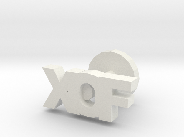 XOF cufflinks in White Natural Versatile Plastic