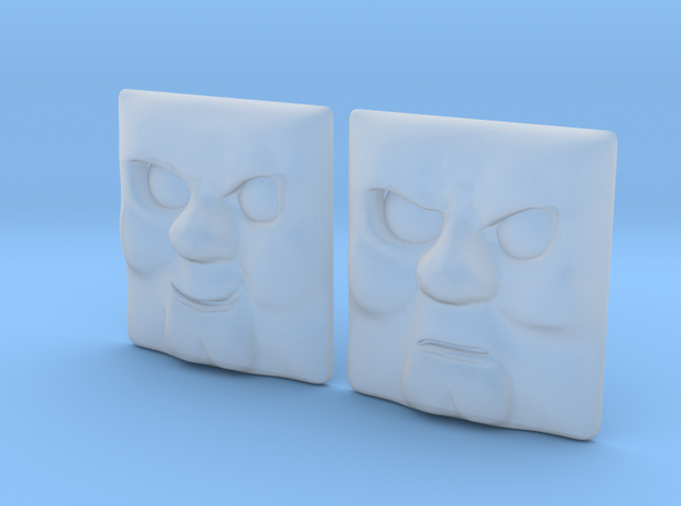 Arry/Bert Face Set #1+#2 [H0/00] in Tan Fine Detail Plastic