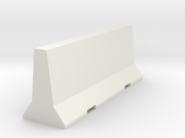 Jersey Barrier in White Natural Versatile Plastic