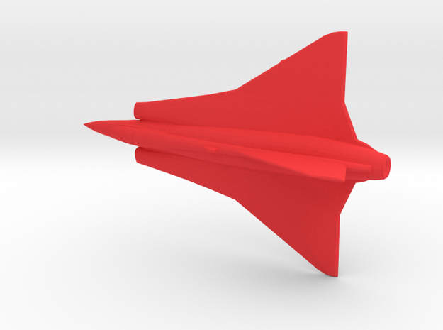 1:144 Saab Draken  in Red Processed Versatile Plastic
