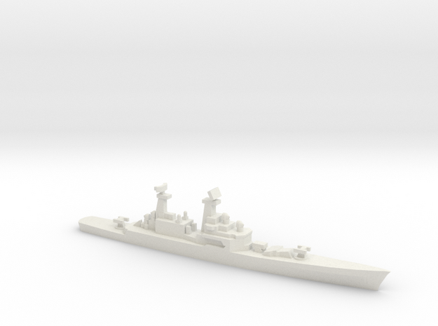 USS CGN-25 Bainbridge, 1990 layout, 1/700 in White Natural Versatile Plastic