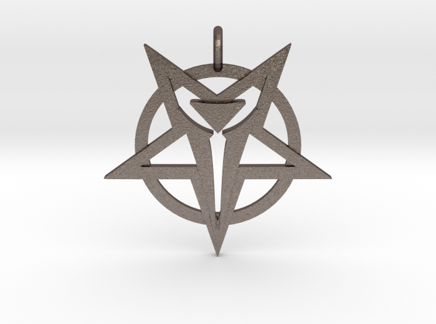 Talisman of Asmodeus in Polished Bronzed-Silver Steel