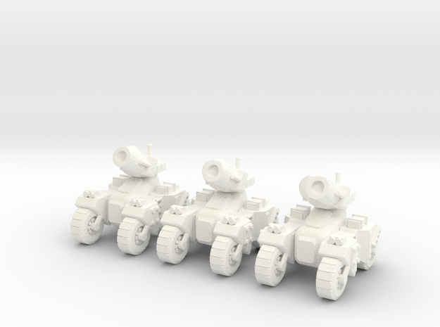 6mm - Rapid deployment Artillery in White Processed Versatile Plastic