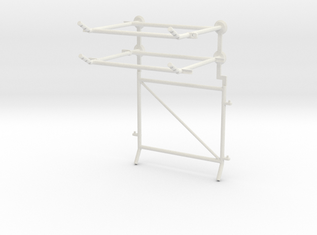 10' Chain-Link Fence - Vehicle Gate - L/Latch in White Natural Versatile Plastic: 1:87 - HO