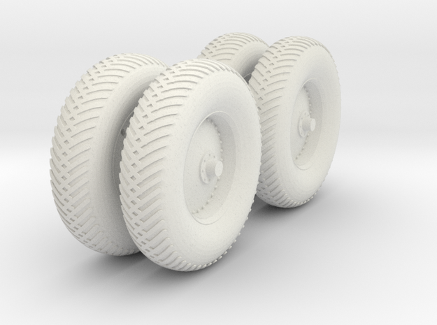 Simple wheels in White Natural Versatile Plastic