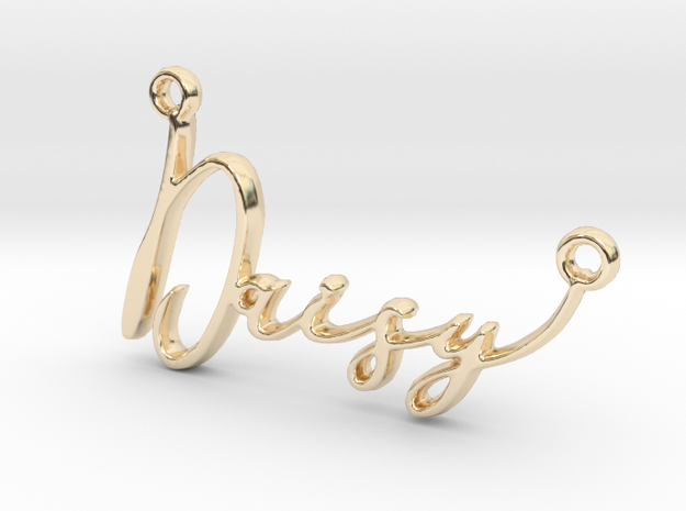 Daisy First Name Pendant in 14k Gold Plated Brass