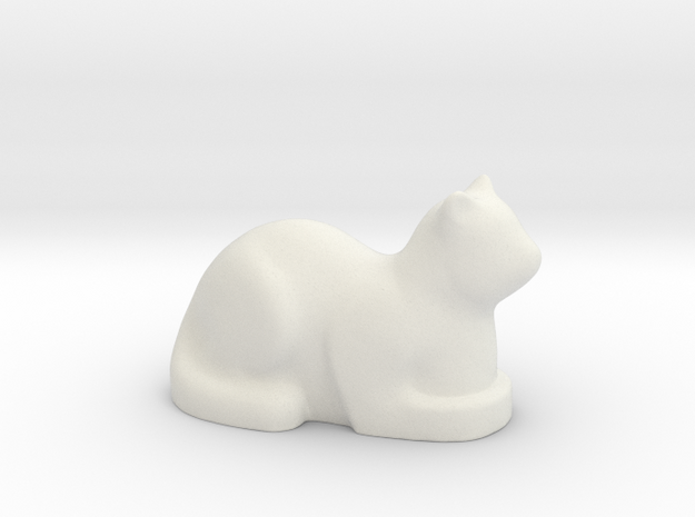 Stylized Cat in White Natural Versatile Plastic
