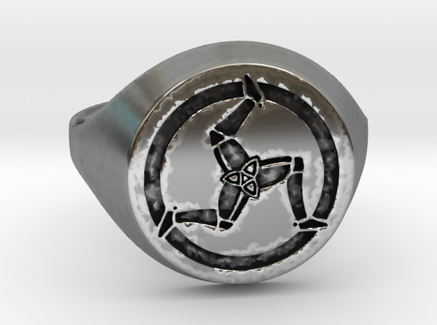 Ile of Man Ring in Antique Silver: Medium