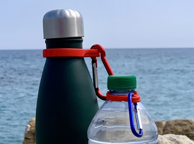 Bottle holder (3 sizes: S/M/L) in White Natural Versatile Plastic: Small