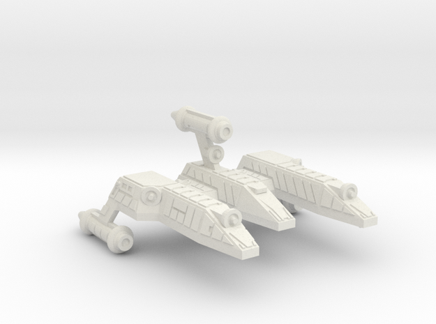 3788 Scale Lyran Refitted Serval War Cruiser Scout in White Natural Versatile Plastic