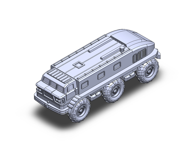 Zil E167 snow truck in Tan Fine Detail Plastic: 1:400