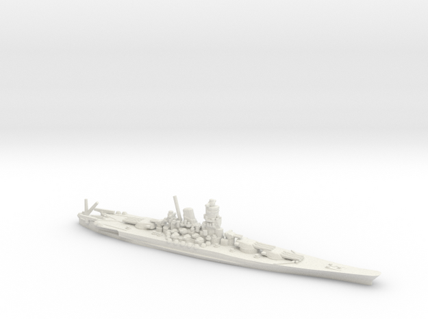 Japanese Yamato-Class Battleship in White Natural Versatile Plastic