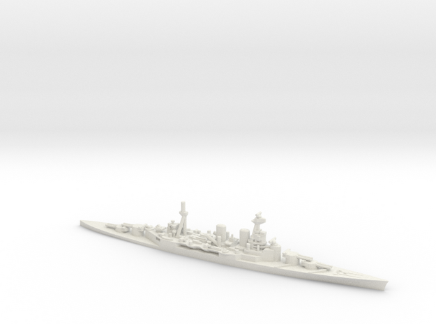 British Admiral-Class Battlecruiser in White Natural Versatile Plastic