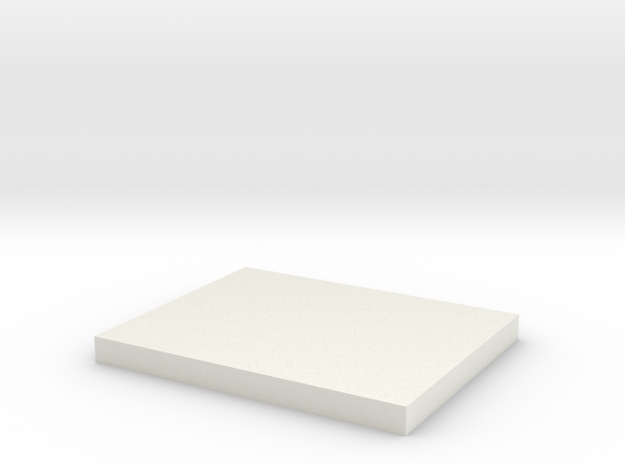 Vehicle/figure rectangular base for 15mm in White Natural Versatile Plastic