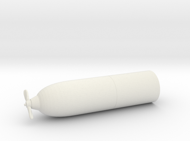 1/24 DKM G7 torpedo (21 in) front inch in White Natural Versatile Plastic
