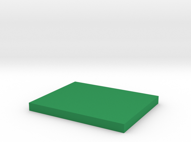 1:182 Vehicle/figure rectangular base in Green Processed Versatile Plastic