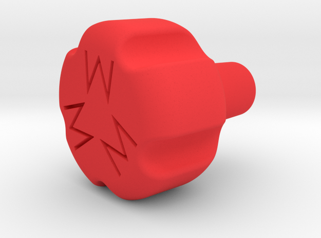 1.45" 10-32 MIXTURE KNOB in Red Processed Versatile Plastic