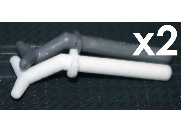 USS Flagg Superstructure Y-Pins (x2) in White Natural Versatile Plastic