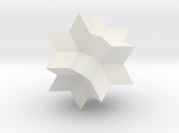 Rhombic Hexecontahedron in White Natural Versatile Plastic