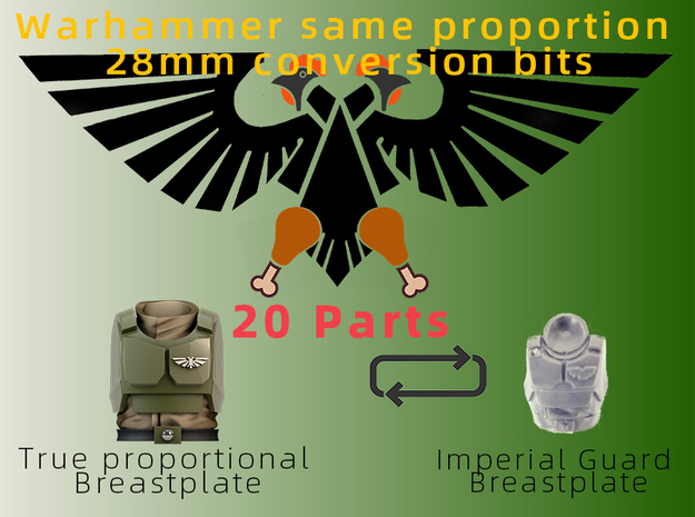 Imperial Guard Normal Ratio Chest Armor in Tan Fine Detail Plastic