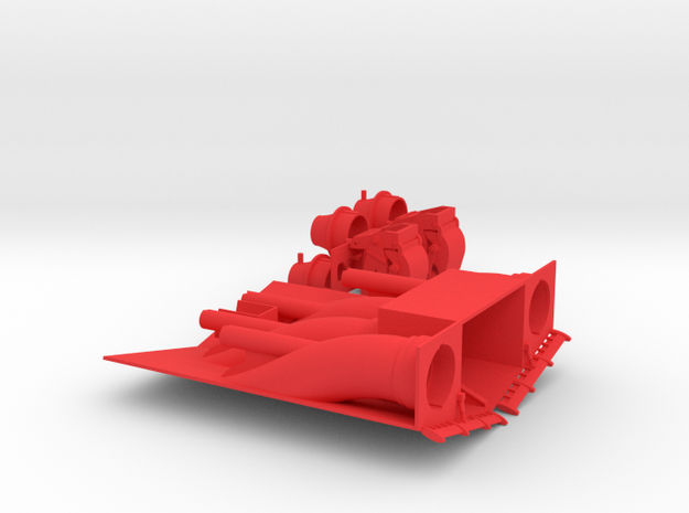 1/96 scale Freedom Class Water-Jet Block MTB Hull in Red Processed Versatile Plastic