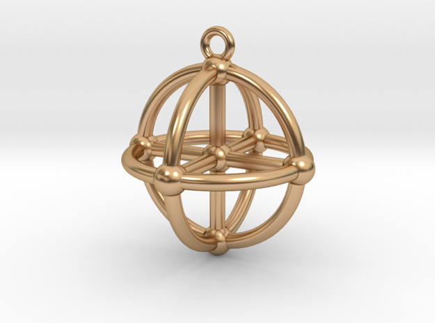 3D Medicine Wheel in Polished Bronze