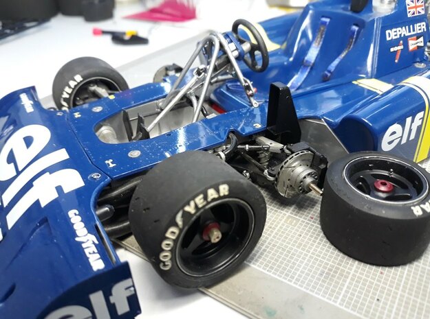 Tyrrell P34 Brake Ducts 1:12 Scale in Clear Ultra Fine Detail Plastic