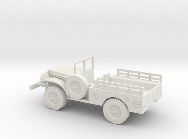 1/87 Scale Dodge WC-51 Troop Carrier in White Natural Versatile Plastic