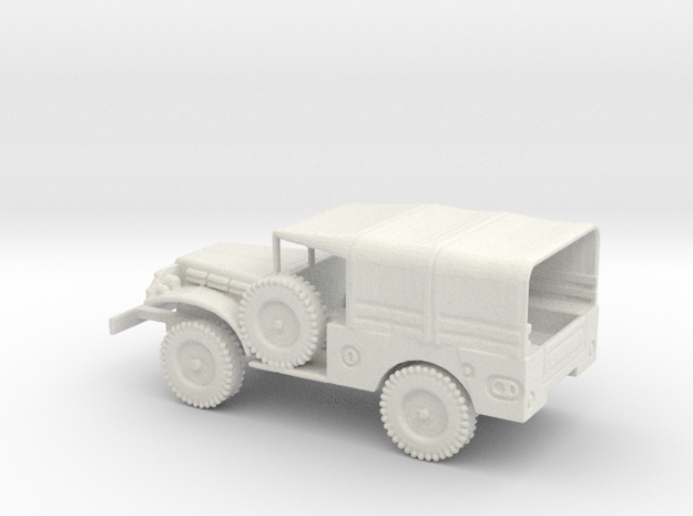 1/87 Scale Dodge WC-51 with Cover in White Natural Versatile Plastic