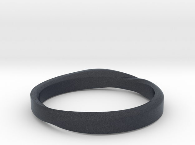 Simple Ring T1 - A twist series in Black PA12: Small