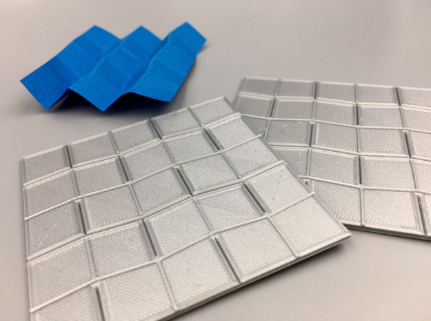 Origami Press - Miura Fold in White Natural Versatile Plastic