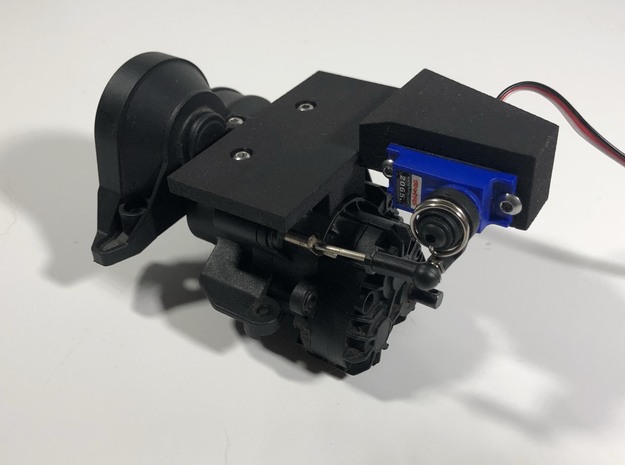 One Ten Prints TRX4 2 Speed Shift Servo Mount in Black Natural Versatile Plastic