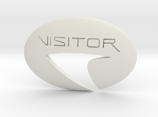 Picard Visitor Badge in White Natural Versatile Plastic