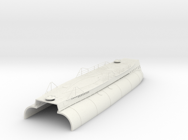 1/35 DKM U-boot VII/C Conning Hull-Deck Kit in White Natural Versatile Plastic
