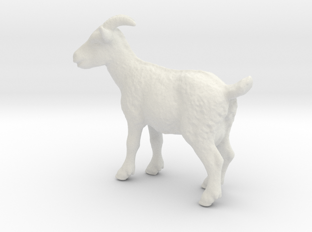 O Scale (1:48) Alpine Nanny Goat in White Natural Versatile Plastic: Medium