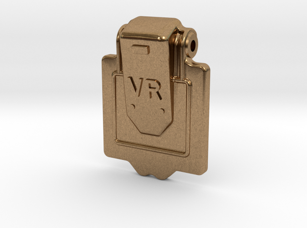 VR Axlebox Oil Cover Lid - 1' scale in Natural Brass
