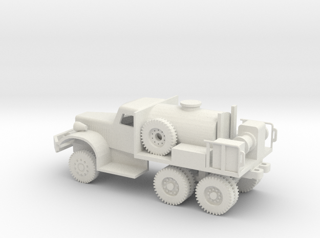 1/87 Scale Diamond T Asphalt Tank Truck in White Natural Versatile Plastic