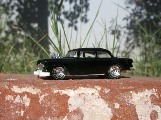 Hot Wheels '55 Gasser Lowered Chassis in White Natural Versatile Plastic