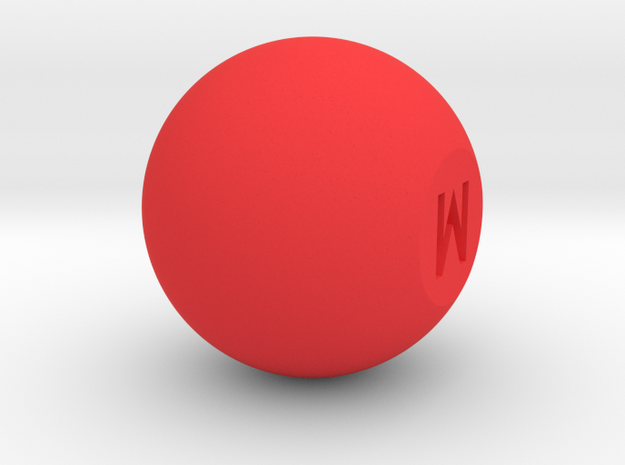 Mix knob in Red Processed Versatile Plastic