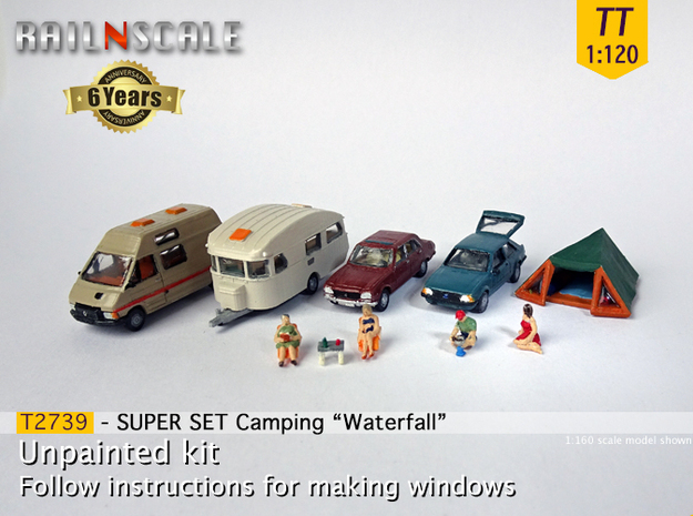 SUPER SET Camping "Waterfall" (TT 1:120) in Tan Fine Detail Plastic