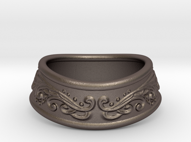 Paladin bracelet (steel) in Polished Bronzed-Silver Steel: Medium