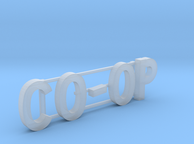 Co-op Building Sign  in Smoothest Fine Detail Plastic